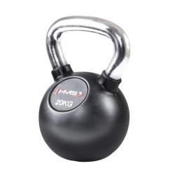 Kettlebell żeliwny uchwyt chrom ogumowany HMS KGC20