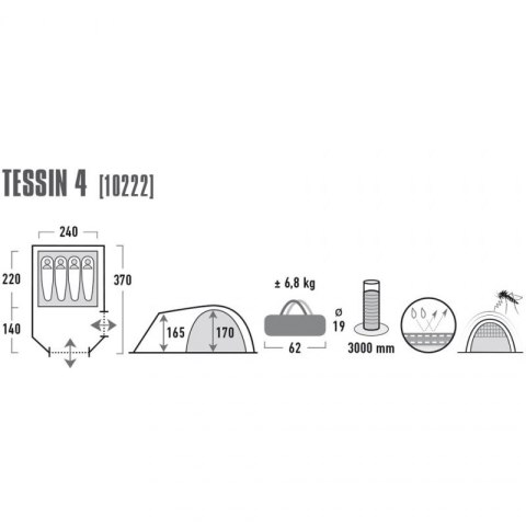Namiot High Peak Tessin 4 10222 Namiot High Peak Tessin 4 10222