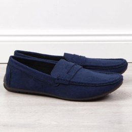 Mokasyny slip on NEWS M EVE340B granatowe