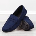 Mokasyny slip on NEWS M EVE340B granatowe