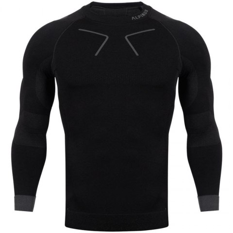 Koszulka termoaktywna Alpinus Tactical Base Layer czarno-szara M GT43219