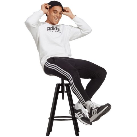 Spodnie adidas Essentials Single Jersey Tapered Open Hem 3-Stripes M IC0044 Spodnie adidas Essentials Single Jersey Tapered Open Hem 3-Stripes M IC0044