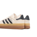 Buty Adidas Gazelle Bold Beżowe Czarne IE0429