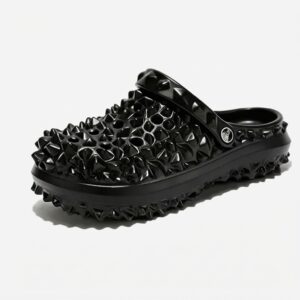 Klapki damskie na koturnie czarne CLEE BLK Czarny unisex