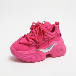Buty sneakersy damskie różowe masywne NEO-PINK Różowy damskie