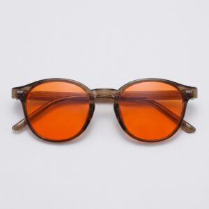 Okulary przeciwsłoneczne pomarańczowe UV400 RIME SHADES Brązowy, pomarańczowy unisex