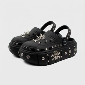 Sandały damskie na koturnie czarne BEBEBLACK Czarny unisex