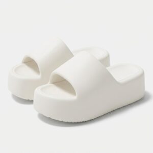 Klapki damskie na koturnie letnie DESE SNOO Biały unisex