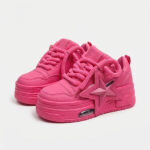 Buty sneakersy damskie różowe masywne P-STAR NEO Różowy damskie