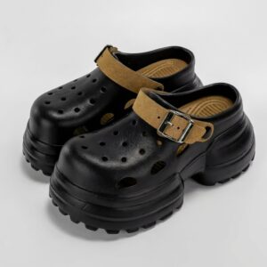 Sandały damskie na koturnie masywne JORE GRENO Czarny, brązowy unisex