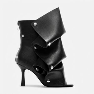 Szpilki damskie sandały na zamek ONYX COMO Czarny damskie