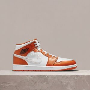 Air Jordan 1 Mid SE Electro Orange, drop 2021, pomarańczowo biała kolorystyka, unisex, sneakersy DM3531-800