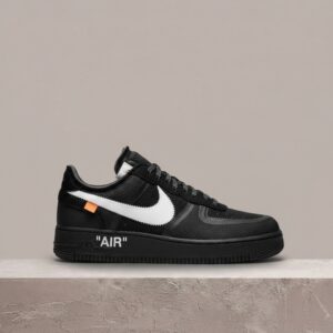 Nike Air Force 1 Low Off-White Black, unisex, kolab Virgil Abloh, The Ten, czarno-białe, zip-tie AO4606-001