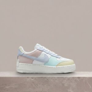 Nike Air Force 1 Low Shadow, biało fioletowa sylwetka, chunky podeszwa, uliczny klasyk, unisex CI0919-106