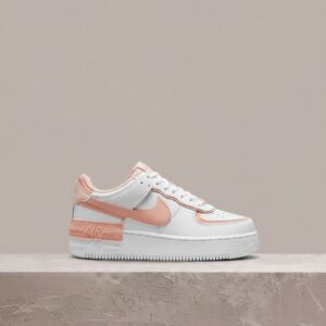 Nike Air Force 1 Shadow White Coral Pink, chunky sylwetka, dad shoe, skóra, unisex, drop 2020 CJ1641-101