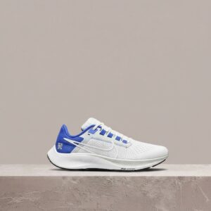 Pegasus 38 Nike, sylwetka biało niebieska, sneakersy unisex, siatka i tekstyl, klasyk w rotacji DJ0830-001