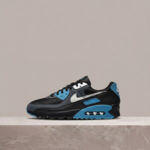 Sneakersy męskie Nike Air Max 90 czarny, błękitny CT0693-001