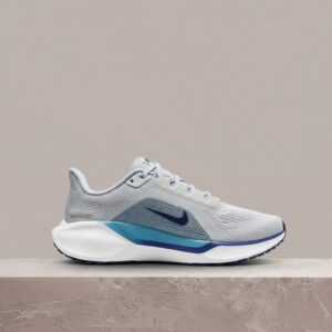 Pegasus 41 Ghost Blue Void, drop Nike, męska sylwetka biegowa, ReactX plus Air Zoom, szaro-niebieski FD2722-014