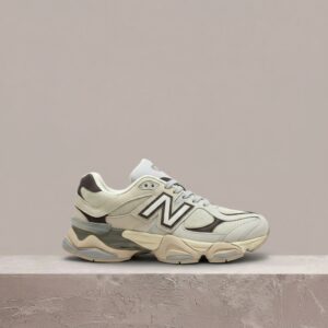 New Balance 9060 Fna, sylwetka chunky, beż z brązem, zamsz i siatka, dropy z 2023, kolekcjonerski model unisex, U9060FNA