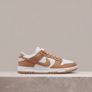 Nike SB Dunk Low Light Cognac, drop 2022, sylwetka skate, skóra, biało karmelowa, unisex, DM8998-200