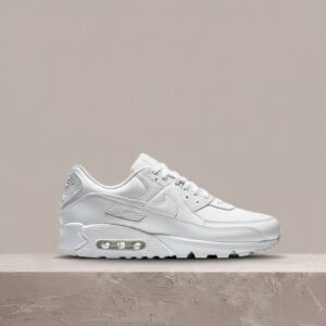 Nike Air Max 90 LTR biel, klasyczna sylwetka, skóra i tekstylne wstawki, unisex sneakersy na co dzień, CZ5594-100