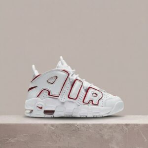 Nike Air More Uptempo 96, White Varsity Red, chunky sneakers unisex, retro koszykówka lata 90, 921948-102