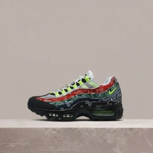 Air Max 95 Neon Paisley Bandana, Nike, sneakersy męskie, sylwetka kultowa, kolorystyka wielokolorowa, siatka i syntetyk IQ0620-100