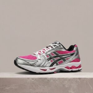 GEL-Kayano 14 Pink Glo, ASICS, unisex sneakersy, różowy colorway, siatka plus syntetyk 1201A019-700