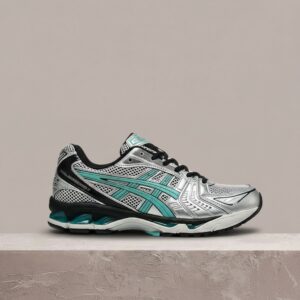 ASICS GEL-Kayano 14 Tiffany, kolekcjonerska sylwetka unisex, srebrno-turkusowy colorway, 1203A740-100