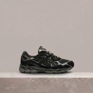 ASICS Gel-NYC Graphite Grey Black, czarna sylwetka, tekstyl i syntetyk, unisex, must have, 1201A789-020
