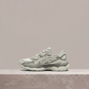 ASICS GEL-NYC White Oyster Grey, sneakersy unisex, biało-szara kolorystyka, siatka i guma, miejski drop 1201A789-105
