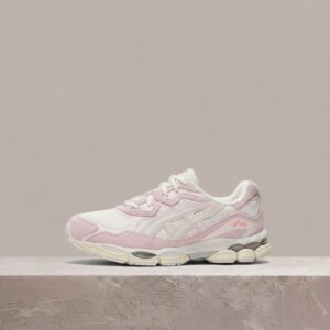 ASICS GEL-NYC Cream Rose Water, unisex sneakersy, kremowo-różowa kolorystyka, siatka, zamsz 1203A383-106