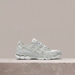 ASICS Gel-NYC Cream Cloud Grey, sneakersy unisex, szaro srebrna kolorystyka, tekstyl i syntetyk, 1203A663-101