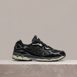 ASICS GEL-NYC Black Black, retro sylwetka, zamsz i siatka, GEL w podeszwie, unisex sneakersy, must have sezonu, 1203A739-001