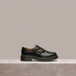 Dr. Martens 8065 Mary Jane, czarna skóra, sylwetka półbuta, unisex, klasyk w czerni 12916001