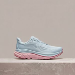 Hoka Clifton 10, damskie sneakersy, Overcast Petal, jacquard knit, Active Foot Frame, drop 10-lecia 1162031-OTP