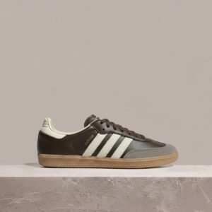 Adidas Samba OG, Brown Putty Grey Gold Metallic, klasyczna sylwetka, skóra i zamsz, unisex, ID1481