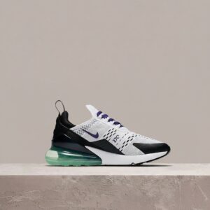 Nike Air Max 270 White, unisex, siatka plus syntetyk, duża poduszka Max Air, retro sylwetka, AH6789-103