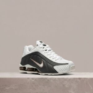 Shox R4 od Nike, white black colorway, kolekcjonerski drop, unisex, AR3565-104