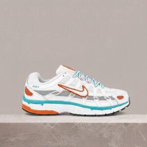 Nike P-6000 biało-pomarańczowe, niskie sneakersy unisex, skóra, siatka, syntetyk, must have, BV1021-105
