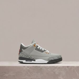 Air Jordan 3 Retro Cool Grey, sylwetka unisex, elephant print, szary z czerwienią CT8532-012