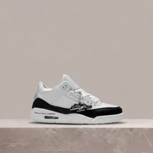Air Jordan 3 Fragment White, drop 2020, biało-czarna sylwetka, unisex, kolekcjonerskie DA3595-100