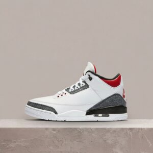 Air Jordan 3 SE Denim, unisex, Fire Red, skóra, elephant print, drop 2020, CZ6431-100