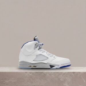 Air Jordan 5 Stealth 2.0, drop 2021, sylwetka biało-niebieska, męskie sneakersy, visible Air, DD0587-140