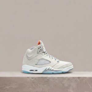 Jordan 5 SE Craft, drop Light Orewood Brown, beżowo szara sylwetka, zamsz, siatka, męskie FD9222-180