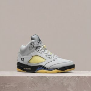 Air Jordan 5 Retro SP A Ma Maniére, męskie sneakersy, biało żółta kolorystyka, skóra i zamsz, kolekcjonerski drop FZ5758-004