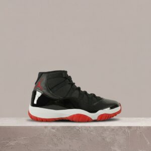 Air Jordan 11 Bred, unisex, czarno-czerwona klasyka, retro drop, skóra, carbon 378037-061