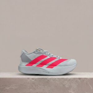Adidas Adizero Evo SL Silver Metallic Lucid Red, sneakersy unisex, drop 2025, srebrno czerwone, mesh, Lightstrike Pro KI3383