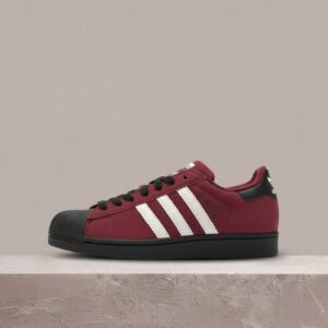 Adidas Originals Superstar II, shell toe, czerwono-czarna kolorówka, zamsz, unisex, drop JQ3220