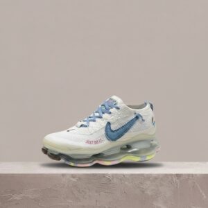 Nike Air Max Scorpion FK, sylwetka Just Do It, biało niebieska kolorystyka, dzianina, poduszka Air, unisex, drop 2023, FJ7736-141